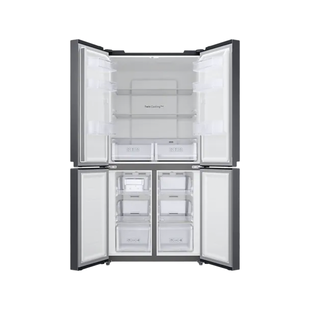 samsung 488l black quad door fridge freezer image 1